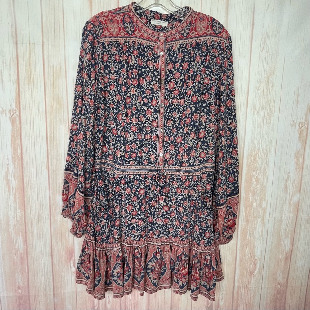Spell & The Gypsy Floral Bohemian Dropped Waist Midi Dress (XL)